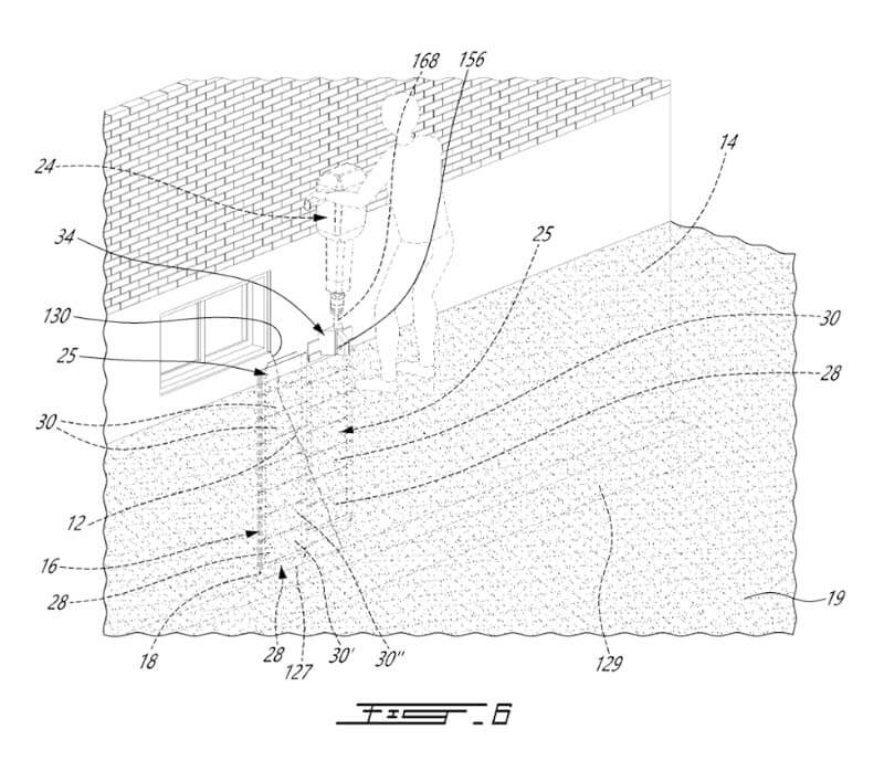 Brevet Gestion Logicasa - System for sealing a house foundation crack